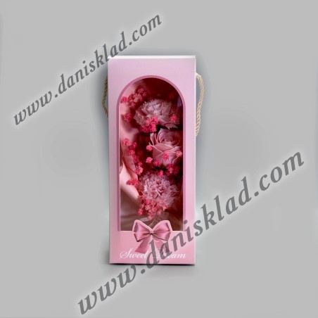 БУКЕТ ЦВЕТЯ В КУТИЯ 11-16 СМ.